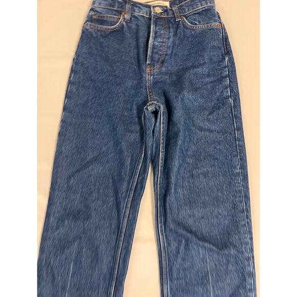 Reformation Cynthia High Rise Straight Long Denim Jeans Womens 24 Blue Casual - Picture 8 of 16